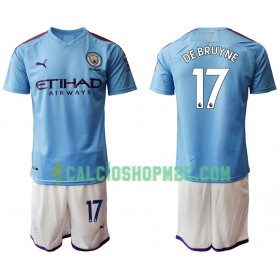 Manchester City DE BRUYNE 17 Bambino Maglia Prima 2019/2020 Manica Corta (+ Pantaloncini)